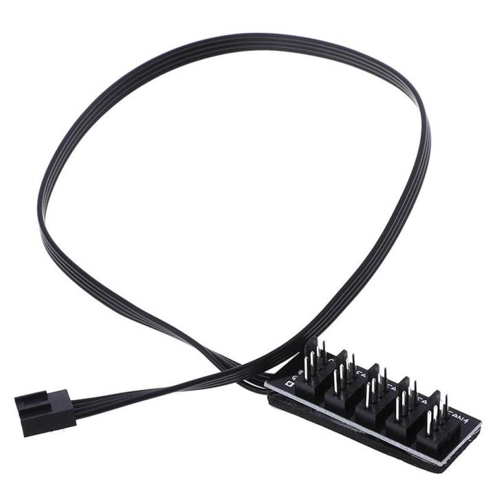 Fan Hub Distributor 4-Pin 1 to 5 PC CPU Heatsink Box Fan Distributor Hub Adapter Cable for Computer Cooler
