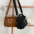 Canvas Student Japanese Harajuku Handbag Shoulder Corduroy Girls Bag.
