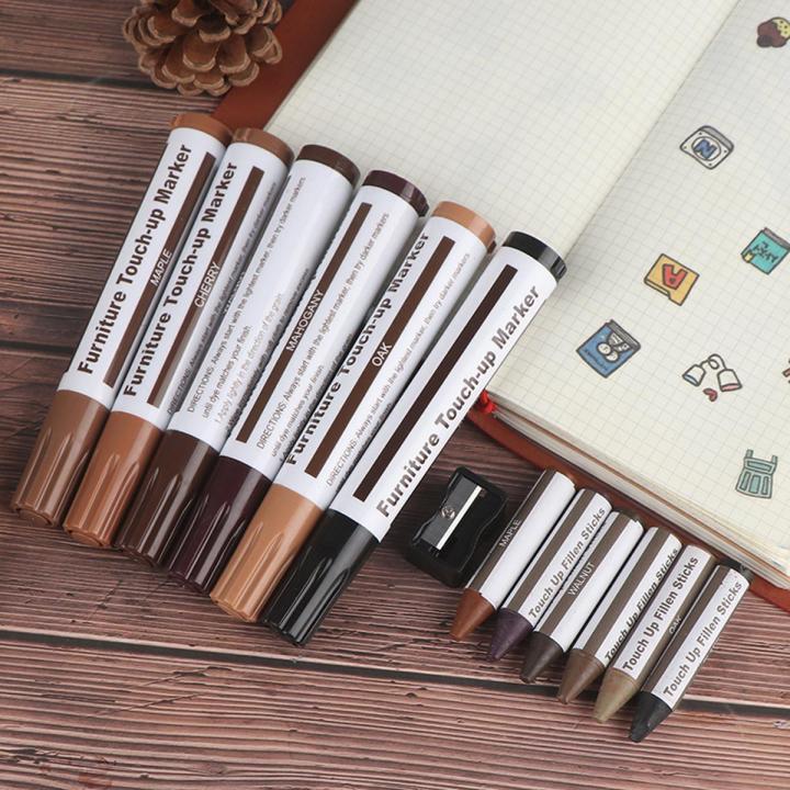 13pcs Wood Repair Kit furniture paint floor repair floor wax crayon paint pen - 279620814