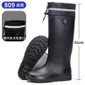 Waterproof mouth men's high boots night reflective men's rain boots rainy day fishing patrol thickened non-slip men's water shoes rubber shoes.