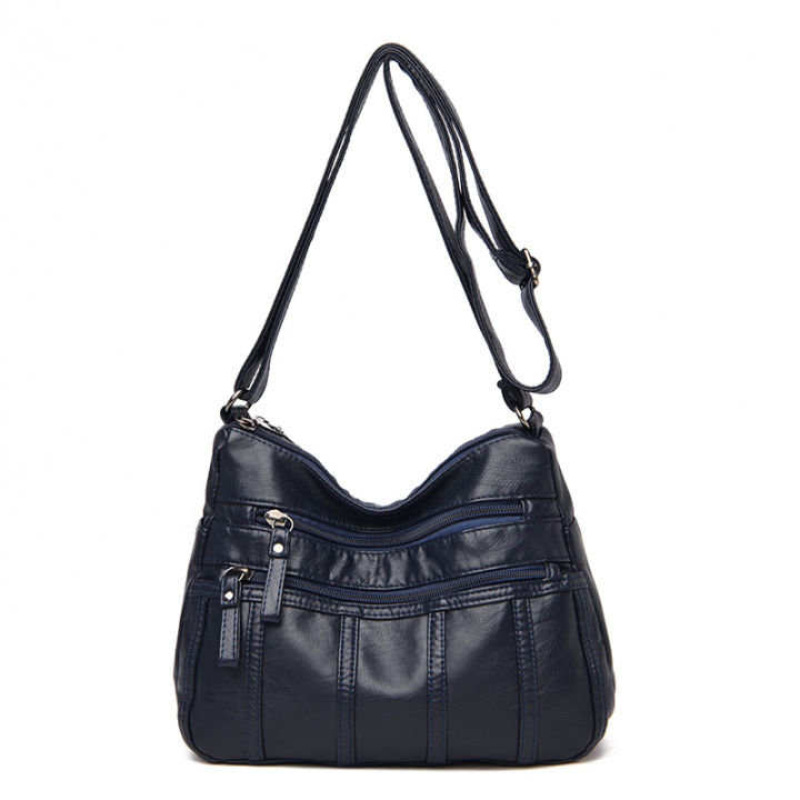 Crossbody%20Bag%20Women's%202020%20New%20Soft%20PU%20Fashion%20Versatile%20Bag%20Multi-layer%20Korean%20Version%20Simple%20Washed%20Leather%20One%20Shoulder%20-%20Image%207