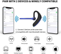 ARMICO Bluetooth Headset Wireless Earpiece V5.0 Dual Mic ENC Noise Cancelling Earphone Built-in 2Mic 16Hrs Hands-Free Calling for Driving Business Office Trucker with Universal Cell Phones. 