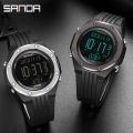 SANDA Sport Men Watch Take Body Temperature Environmental Thermometer LED Digital Wristwatches For Mens Waterproof Male Hour. 