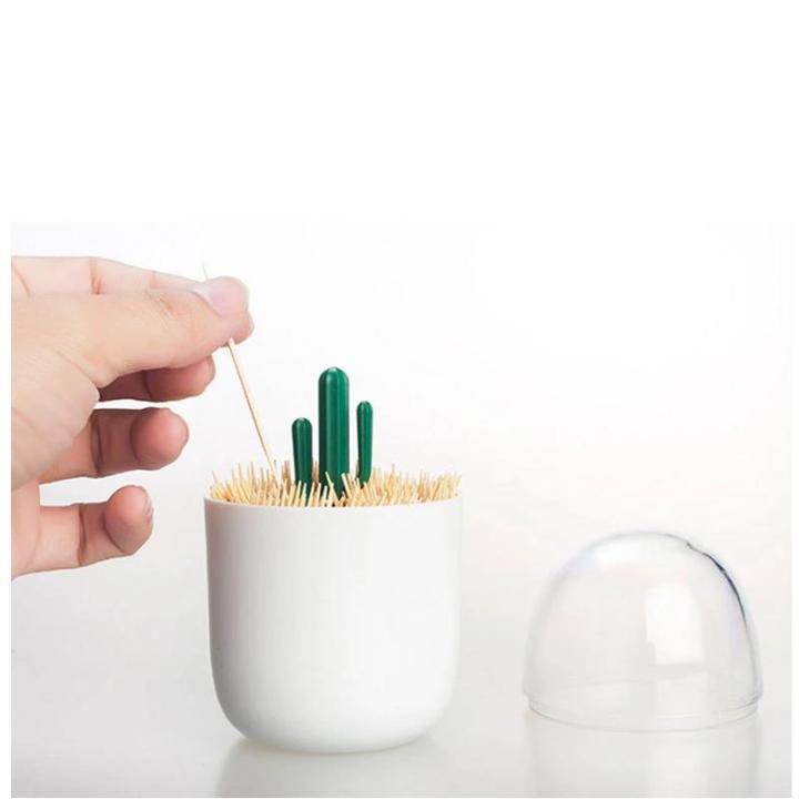 Cotton%20Swab%20Holder%20Plastic%20Cactus%20Shape%20Toothpick%20Holder%20Q%20tips%20Container%20Toothpicks%20Storage%20Organizer%20Mini%20Tree%20Decorated%20-%20Image%203