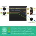 Digital to Analog Audio Converter,DAC Digital SPDIF Optical to Analog L/R RCA & 3.5Mm AUX Stereo Audio Adapter. 