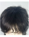 VICWIG Mullet Head Wig Short Synthetic Straight Black Fluffy Natural Wolf Tail Hair Men and Women Wig for Daily Party Cosplay.