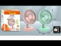 JOYKALY YG-735/ 717  Rechargeable 2400mAh Lithium Battery Strong Wind Portable Desk / Table Fan. 
