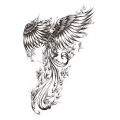 【Universal Car Parts Store】Big Arm Waterproof Female Temporary Tattoo Phoenix Painted Body Art Lasting Male Arm Fake Sticker. 