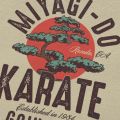 Vintage Miyagi Do Inspired Karate Kid T Shirt Men Cotton Cobra Kai Tshirt Japanese Kung Fu Tee Tops Short Sleeve Fashion T-shirt.