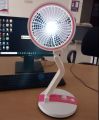 New USB Rechargeable Folding Fan With LED Light. 