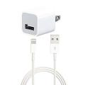 iPhone 5W 2Pin Charger Flat Premium Quality New Version New Technology (Adapter + USB to Lightning Cable Combo Pack) for iPhone 4, 5, 6, 7, 8. 