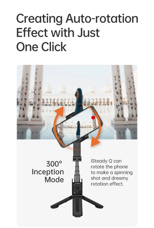 Hohem Official iSteady Q Selfie Stick Adjustable Selfie Stand