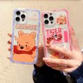 Olige Case For Realme GT NEO 2 Master C35 C31 C25Y C21Y C25s C25 C21 Narzo 50i 50A 30A 20 9i 8i 9 8 7 Pro C17 C15 C12 C11 X50 X70 X60 Pro 7i 6i 5 5i 5s Trend Cartoon Winnie Pooh Straight Edge Shockproof For Couple Soft Phone Case Cover 1.