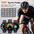 Smart Watch Fitness Tracker For Android Ios Mobile Phones, Sports Running Digital Watch With Sedentary Reminders, Music Control, Circular Touch Screen Smart Watch, Gift For Men Women.