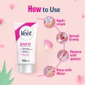 (50gm Soap Free) Veet Pure™ Hair Removal Cream 50g Normal Skin for Body & Legs, Freshest Smell with Organic Aelo Vera and Rose Extract, Dermatologically Tested Dermatologically Tested. 
