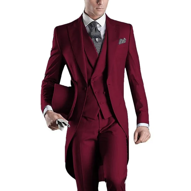 Charcoal%20Grey%20Men's%20Suit%20Peaked%20Lapel%203%20Pieces%201%20Button%20Groom%20Tuxedos%20Wedding%20Suit%20For%20Men%20Set%20Custom%20Made(Jacket+Pants+Vest)%20-%20Image%204