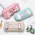 New Style Cute Cartoon Pencil Case Pen Pouch Zipper Pencil Bags Cosmetic Make Up Organizer Pouch School Office Stationery Supplies Kids Gift. 