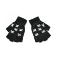Luminous Skull Gloves/Women Knitted Warm Fingerless Gloves/Party Props For Halloween, Day of the Dead, Cosplay. 