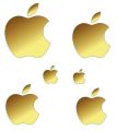 Gold Apple Logo HD phone wallpaper. 