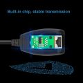 Cat6/Cat5/Cat5e 6 LAN Ethernet Network Extension Cable with USB 2.0 Male to Female Adapter.