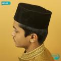 Black Color Beautiful Color Islamic Items Indonesian Round Makmal Tupi For Men || One Color Tupi || Cap For Men || Indonesia Hat For Men. 