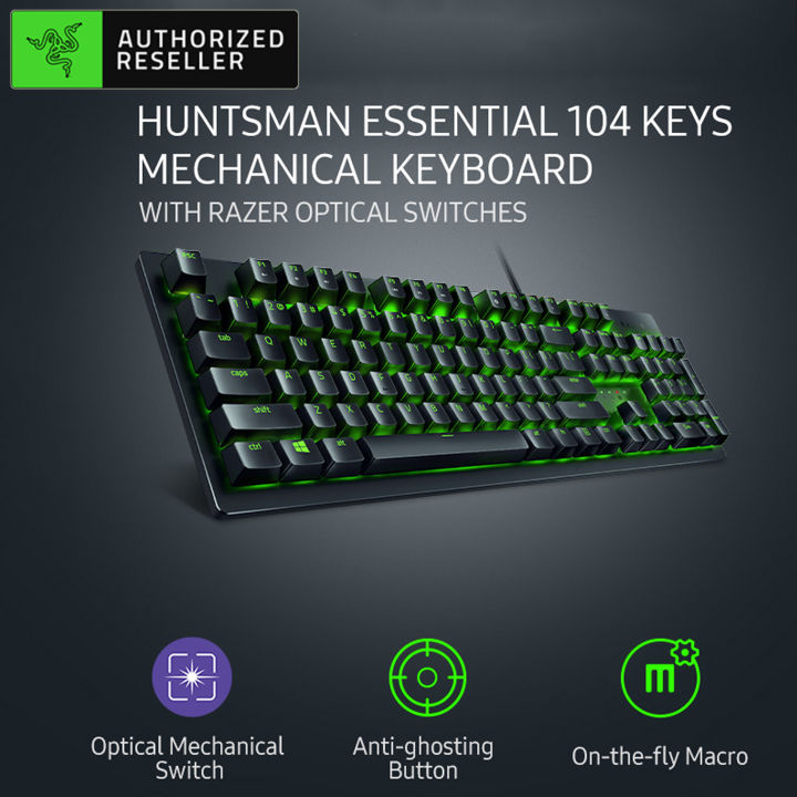 Razer%20Huntsman%20Essential%20Mechanical%20Keyboard%20104%20Keys%20Wired%20RGB%20Backlight%20Gaming%20Keyboard%20with%20Razer%20Optical%20Switches%20Black%20-%20Image%202