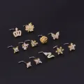 1PC 20G Stainless Steel L Shaped Nose Studs Nose Ring for Women Fashion Snake Butterfly CZ Nose Stud Screw Nose Piercing Jewelry. 