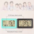 Digital Alarm Clock Thermometer Hygrometer Meter LED Indoor Electronic Humidity Monitor Clock Desktop Table Clocks For Home.