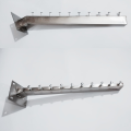 Nasima 5-piece Wall-Mounted Clothes Hanger Rack - 13-Inch (10-Hook) Silver Organizer Set.