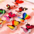 1 piece LED Wall Stickers Colorful Changing Butterfly Glowing Wall Decals Night Light Lamp Home Decor DIY Living Room Wall Sticker/Birthday Party/Weeding Party for boys/Girls.