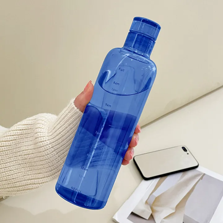 HIFUAR%20500/700ml%20Large%20Capacity%20Plastic%20Bottle%20With%20Time%20Marker%20Cover%20For%20Water%20Drinks%20Birthday%20Gift%20Transparent%20Milk%20Juice%20Simple%20Cup%20-%20Image%208