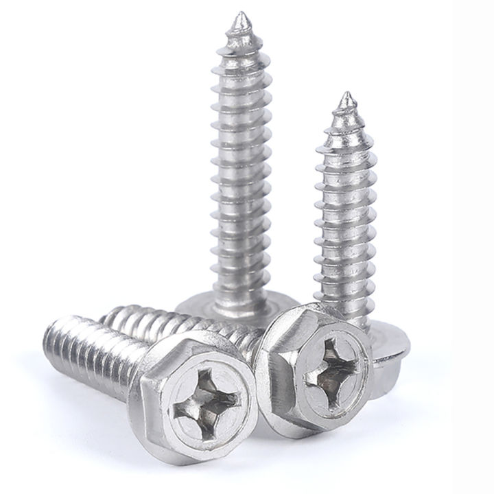 5%20-10%20pcs%20304%20Stainless%20Steel%20Self-Tapping%20Phillips%20Hex%20Screw%20Cross%20Hexagonal%20Flange%20Cross%20Head%20Screws%20Wood%20Nail%20M3%20M4%20M5%20M6%20-%20Image%205