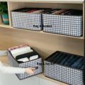 3 pcs pack Printed Cloth Organizer Box – Keep Your Wardrobe Neat & Tidy.