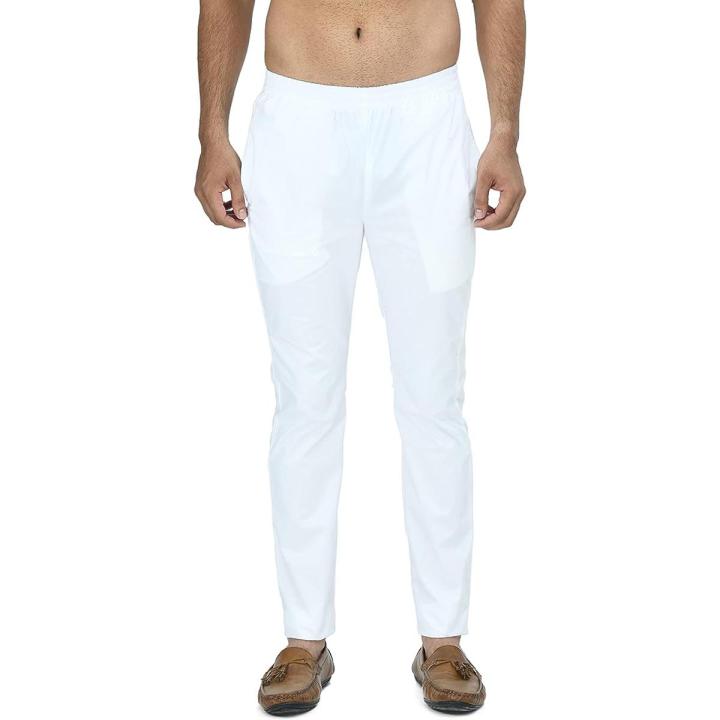 New Stylish White Color Narrow  Pajama For Men