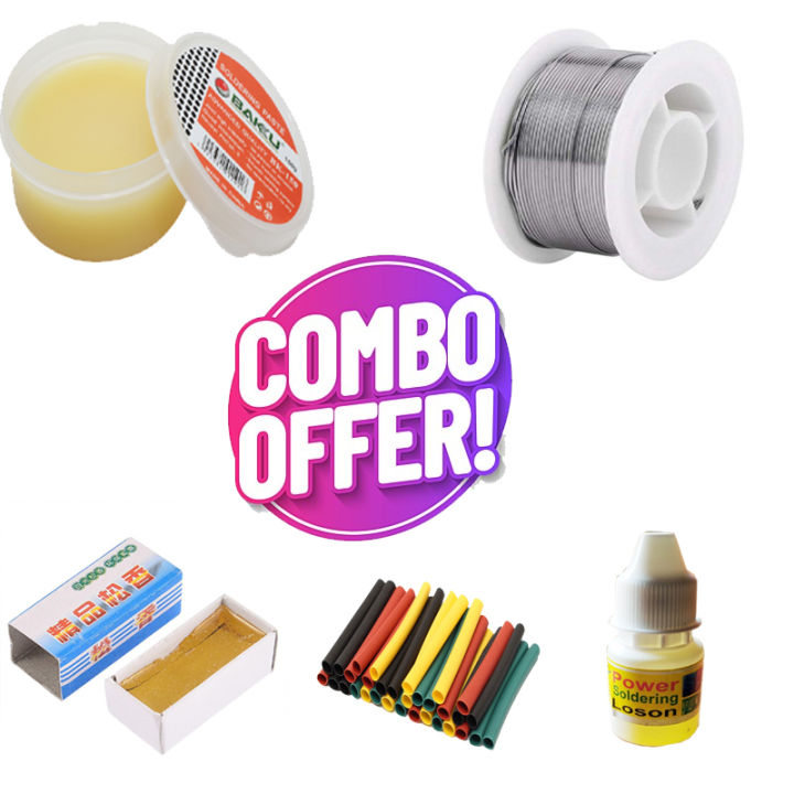 Soldering Equipment Kit-Combo 5 Piece - Soldering Iron - soldering iron