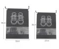 Non-Woven Fabric Storage Shoe Bag – Drawstring Travel Shoe Organizer, Dustproof & Transparent Household Shoe Cover – 1 Pc. 