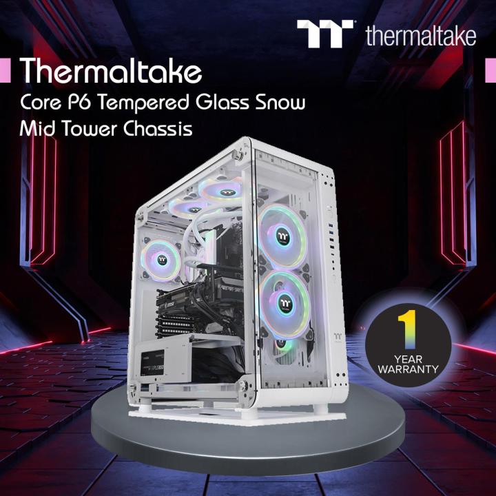 Thermaltake Core P6 Tempered Glass Snow Mid Tower Chassis