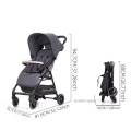 Baobaohao A2pro Baby Stroller Lightweight Cabin Trolley Foldable Pram for Travel.