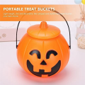 Pumpkin Candy Bucket,Halloween Pumpkin Bucket,Trick or Treat Pumpkin Bucket Jack Lantern Candy Basket Halloween Party Easy to Use. 