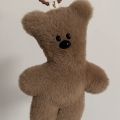 Mr. Bean Teddy Bear Doll Handmade DIY Self-made Material Pack Bear Pendant that can record squeaky squeaks. 