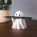 Cute Creative Ghost Pen Holder Portable Halloween Ghost Figurine Funny Decorative Little Ghost Statue.