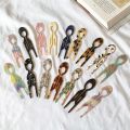 Trendy Hair Sticks New Creative Design Fashion Geometric U-Shaped Hair Stick Retro Acetate Hairpins Tortoiseshell for Woman Girl.
