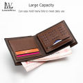 LouisWill Men Wallets Short Wallets Soft PU Leather Purse Bifold Wallet Money Cash Purses Clasp Coin Pouch ID Credit Cards Holders for Business Travel Office. 
