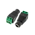 DC Power Jack Connector 2.1mm x 5.5mm Male + Female (1 Pair). 