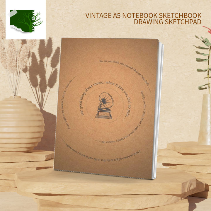 PaperTree%20Vintage%20A5%20Notebook%20Sketchbook%20Drawing%20Sketchpad(ONE%20GOOD%20THINK%20ABOUT%20MUSIC)%20-%20Image%203