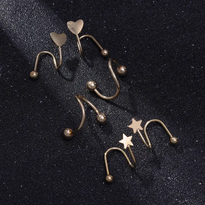 Heart-Shaped%20Girls%20Elegant%20Women%20Five-pointed%20Star%20Ear%20Cartilage%20Helix%20Piercing%20Stud%20Earring%20Jewelry%20Accessories%20Korean%20INS%20Style%20Stainless%20Steel%20Spiral%20Twisted%20Stud%20Earrings%20-%20Image%206
