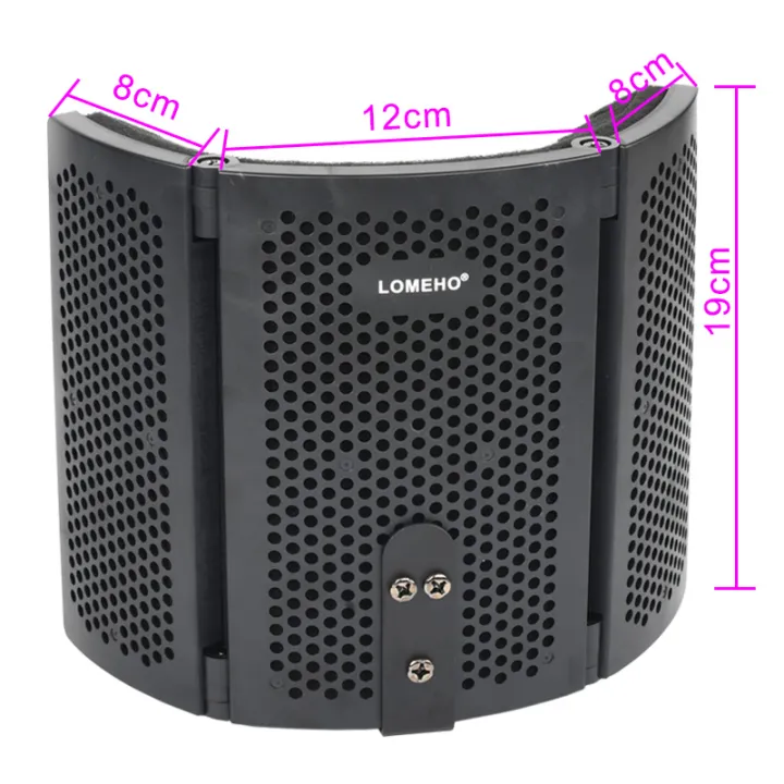LOMEHO%203%20Panels%20Microphone%20Isolation%20Windscreen%20Shield%20Foldable%20Studio%20Acoustic%20Screen%20Foam%20for%20Recording%20Live%20Broadcast%20LO-PS58%20-%20Image%205