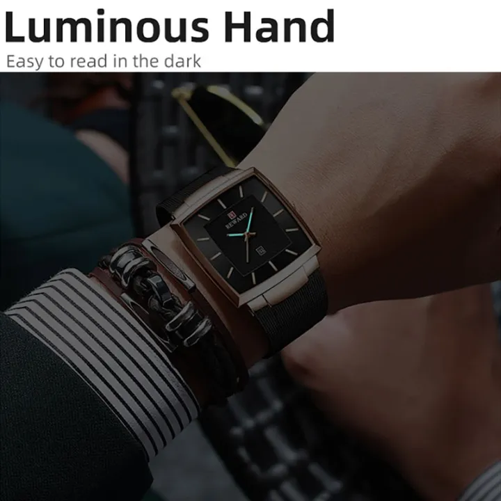 REWARD%20Men's%20Wrist%20Watches%20Luxury%20Business%20Man%20Wristwatch%20Date%20Timer%20Timepieces%20Alloy%20Classic%20Mesh%20Square%20Quartz%20Watch%20for%20Men%20-%20Image%207