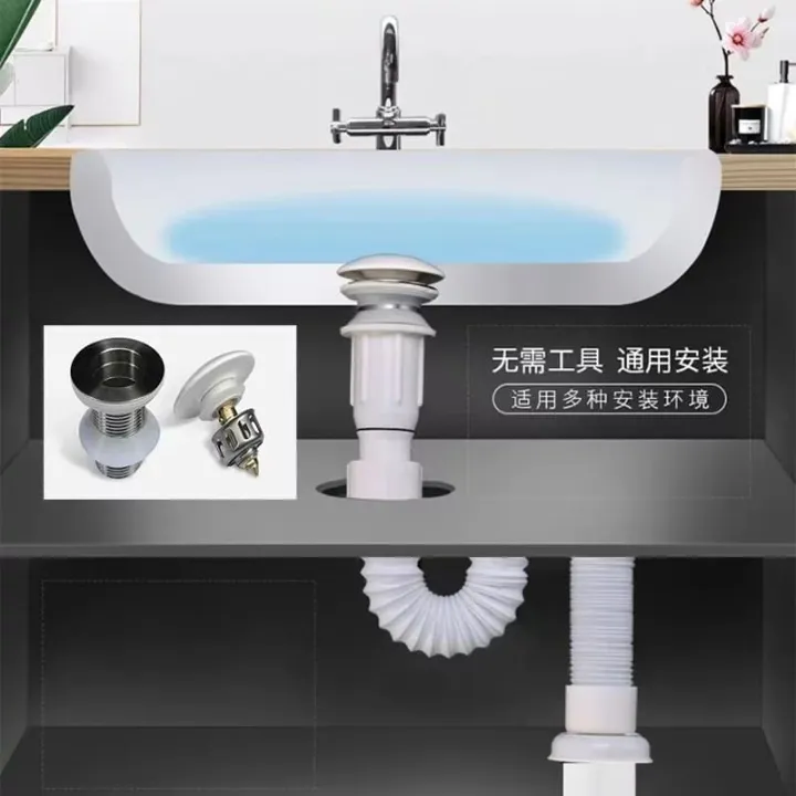 Ceramic%20White%C2%A0%20Bouncing%20Wash%20Basin%20Drain%20Ceramic%20Basin%20Waste%20Drainer%20Basin%20Plug%20Stainless%20Steel%20Deodorant%20Drain%20Pipe%20-%20Image%203