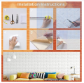 3D White Brick Wallpaper for Wall PE Foam Wall Stickers Self Adhesive DIY Wall Decor (70 x 77cm,.